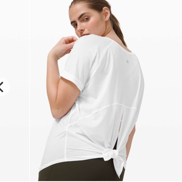 Lululemon Open Up Tie Back Tee - Picture 2 of 6